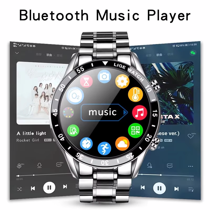 Multifunctional Smart Watch  Bluetooth Call  Pedometer Blood Pressure And Heart Rate Detection Waterproof Watch