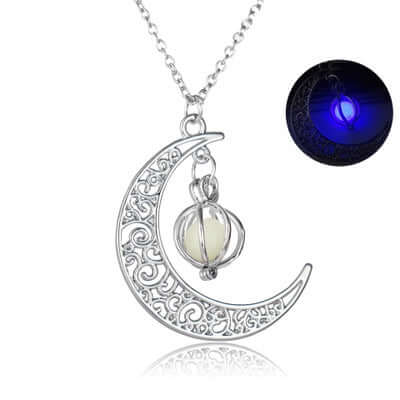 Collier de guérison en pierre naturelle brillante de lune à la mode pour femmes, cadeau, pendentif lumineux, bijoux