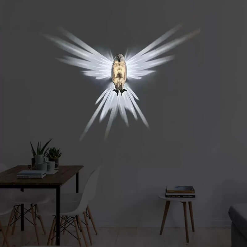 Eule/Adler Wandlampe: 3D-Projektion, Atmosphärenlicht, Heimdekoration