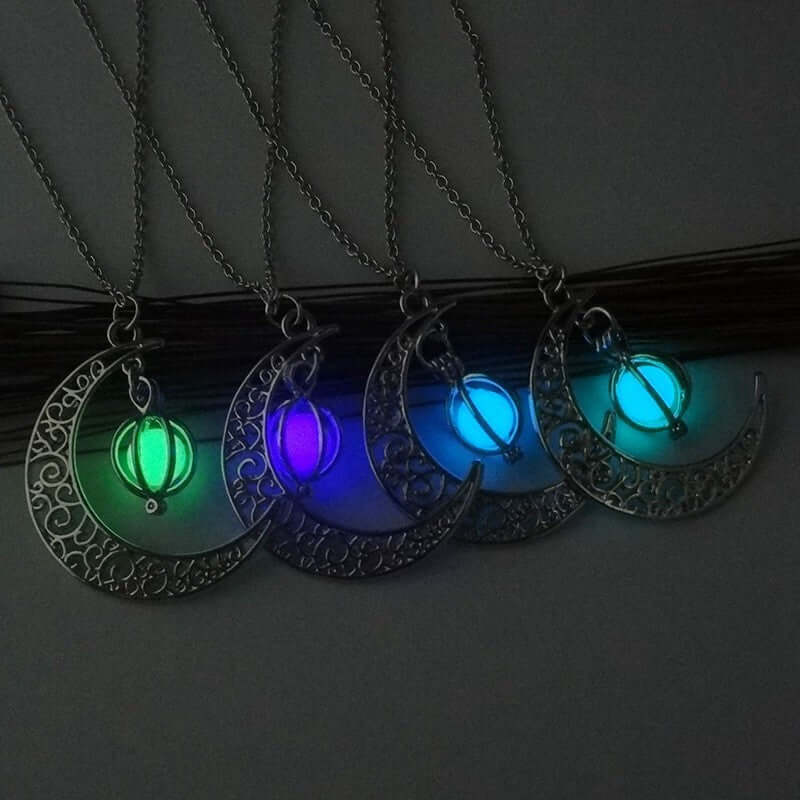 Collier de guérison en pierre naturelle brillante de lune à la mode pour femmes, cadeau, pendentif lumineux, bijoux