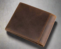 Real leather wallet for men, cowhide wallet 8054, slim and stylish design for carrying money and cards, durable and compact