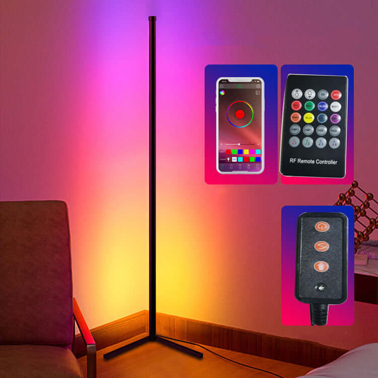 Symphony Bluetooth-kompatible RGB-Boden-Graffiti-Smart-App-Eckatmosphärenlampe