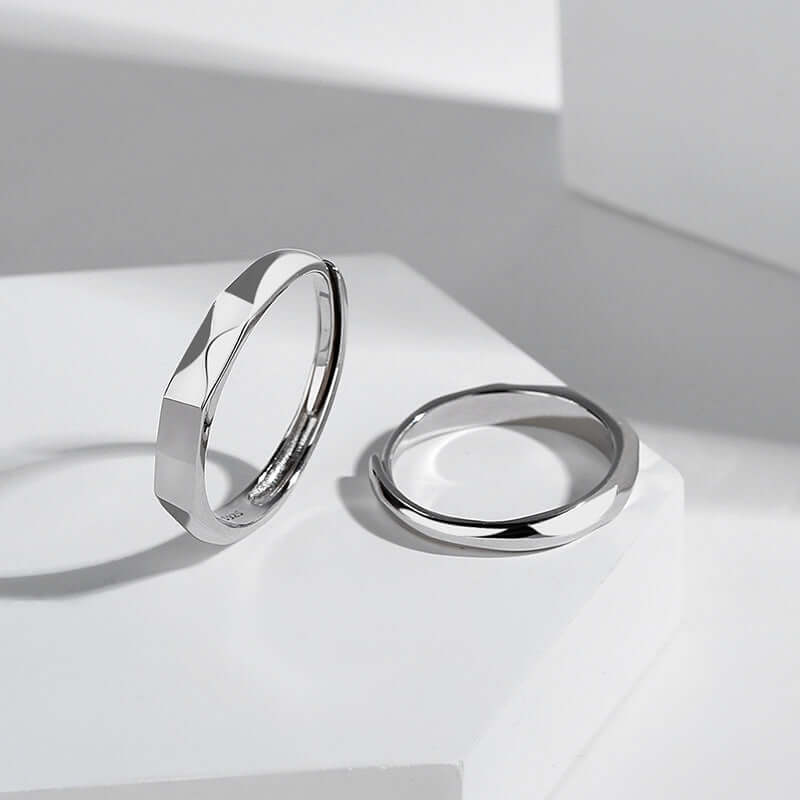 Surprise Love Projection Ring: Unique 925 Sterling Silver Jewelry for Couples