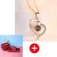 Heiße Valentinstag Geschenke Metall Rose Schmuck Geschenk-Box Halskette für Hochzeit Freundin Halskette Geschenke