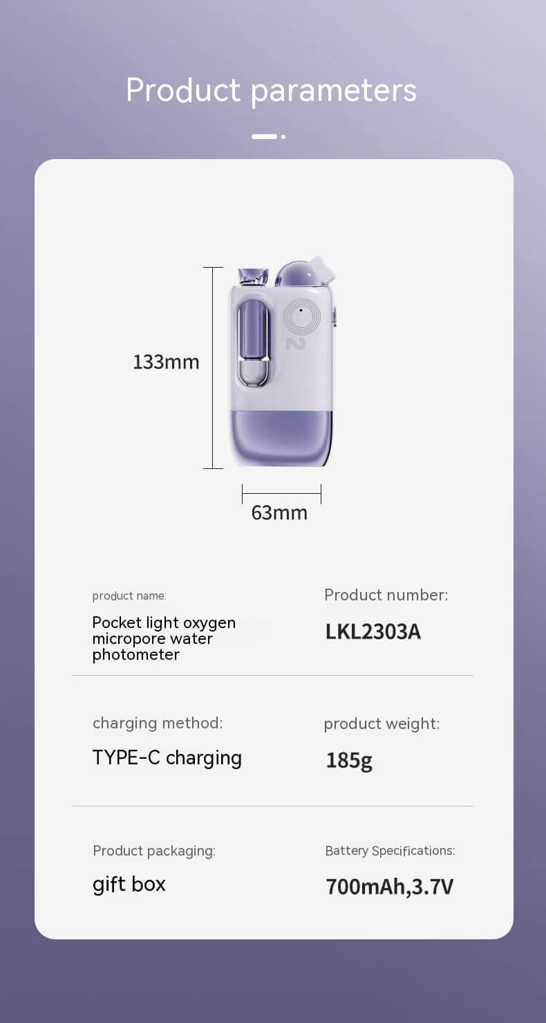 Pocket Light Oxygen Micropore Water Photometer