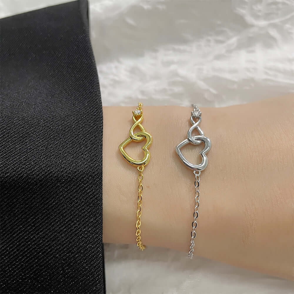 Herzförmiges Armband, Modeschmuck, vielseitiges Liebesarmband, Geschenk für die Freundin zum Valentinstag