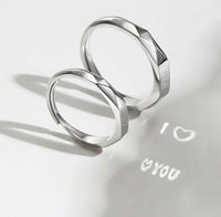 Surprise Love Projection Ring: Unique 925 Sterling Silver Jewelry for Couples