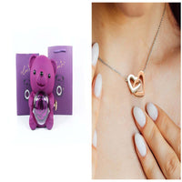 Everlasting Love: Eternal Rose Bear with Rotating Jewelry Box