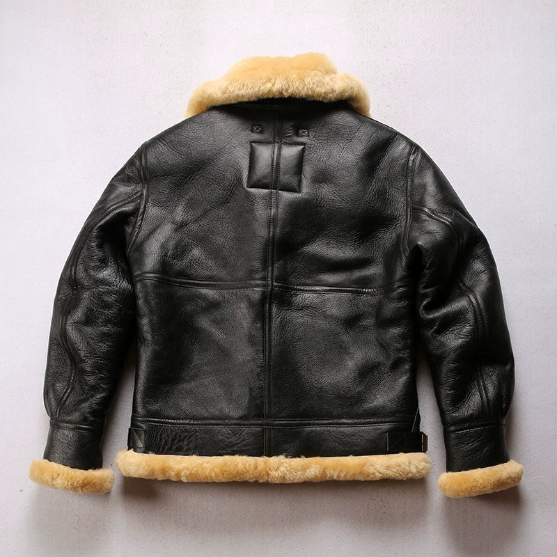 Conquer Winter in Style: B31850 Men's Shearling Bomber Jacket