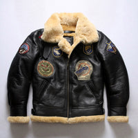 Conquer Winter in Style: B31850 Men's Shearling Bomber Jacket