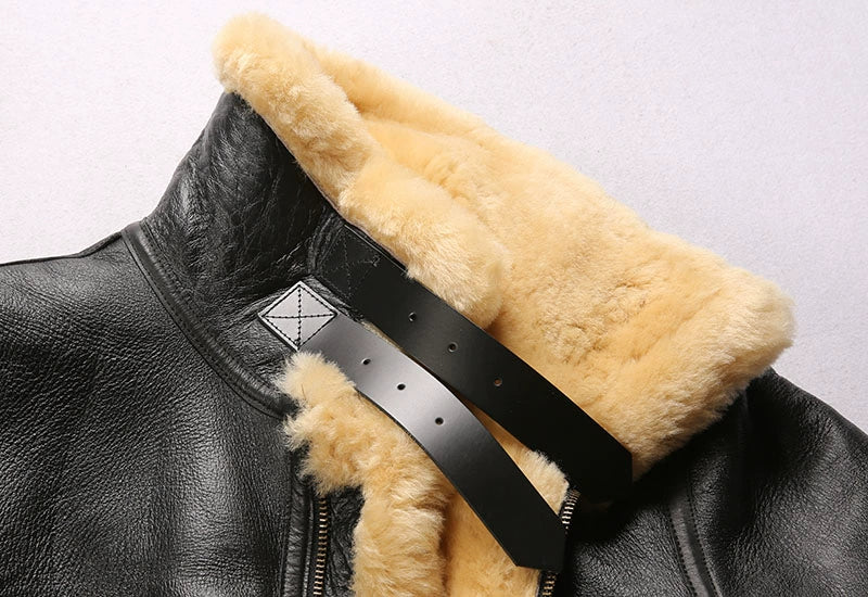 Conquer Winter in Style: B31850 Men's Shearling Bomber Jacket