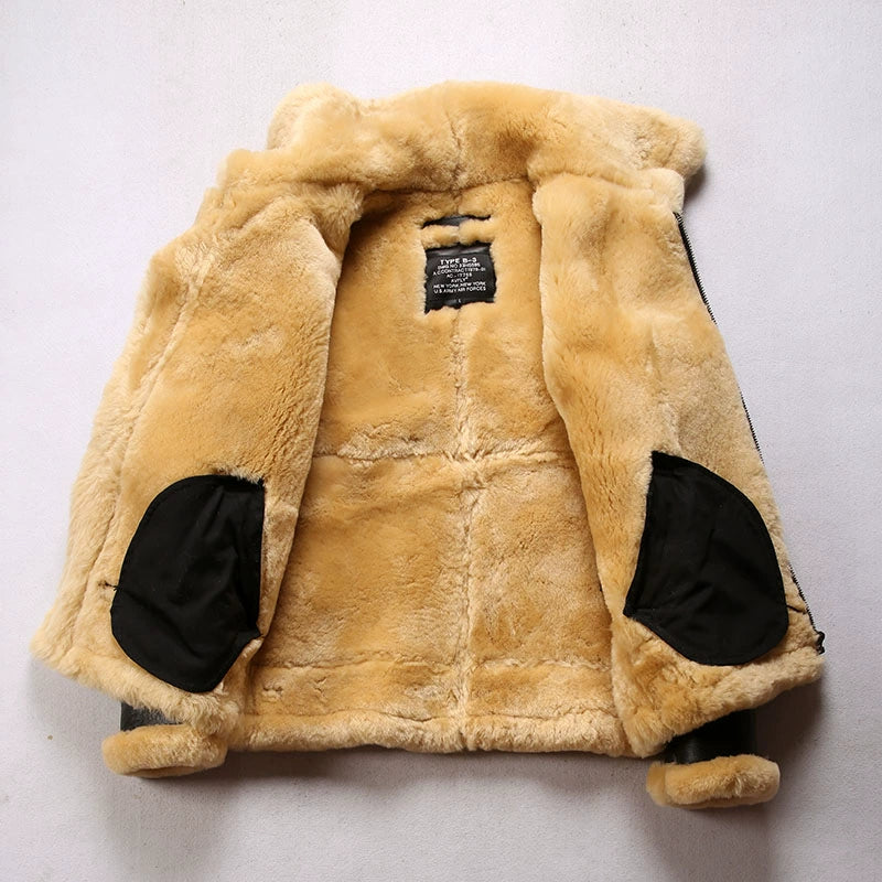 Conquer Winter in Style: B31850 Men's Shearling Bomber Jacket