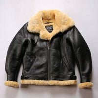 Conquer Winter in Style: B31850 Men's Shearling Bomber Jacket