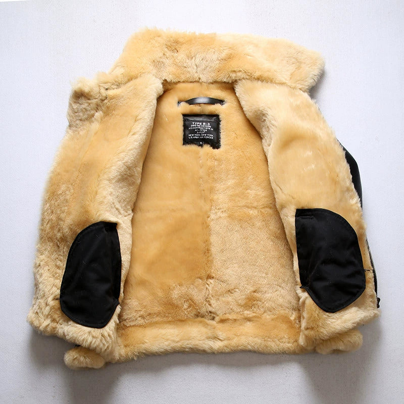 Conquer Winter in Style: B31850 Men's Shearling Bomber Jacket