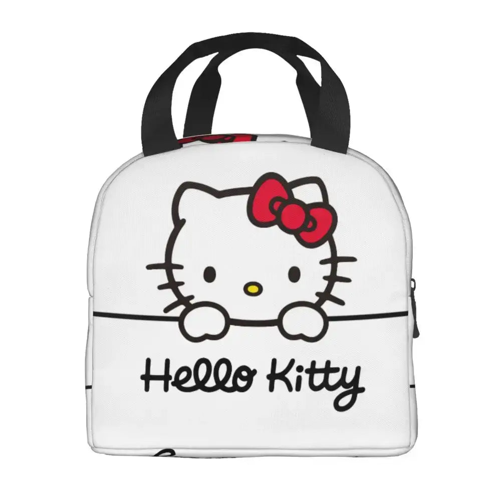 Benutzerdefinierte Hello Kitty Cat Lunchtasche, auslaufsichere Kühltasche, wärmeisoliert, Bento-Box für Frauen und Kinder, Picknick, Reise-Lebensmittel-Tragetaschen