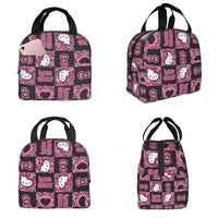 Sacs à lunch isolés Hello Kitty Cartoon Conteneur à lunch haute capacité Sac thermique Boîte à lunch Fourre-tout École Extérieur Fille Garçon