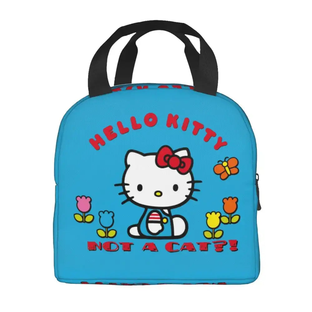 Benutzerdefinierte Hello Kitty Cat Lunchtasche, auslaufsichere Kühltasche, wärmeisoliert, Bento-Box für Frauen und Kinder, Picknick, Reise-Lebensmittel-Tragetaschen