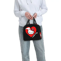 Benutzerdefinierte Hello Kitty Cat Lunchtasche, auslaufsichere Kühltasche, wärmeisoliert, Bento-Box für Frauen und Kinder, Picknick, Reise-Lebensmittel-Tragetaschen