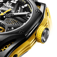 Top Luxury Men's Watches Personalized Fashion Hollow Out Fully Automatic Mechanical Watch Waterproof Luminous Wristwatch