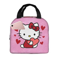 Benutzerdefinierte Hello Kitty Cat Lunchtasche, auslaufsichere Kühltasche, wärmeisoliert, Bento-Box für Frauen und Kinder, Picknick, Reise-Lebensmittel-Tragetaschen