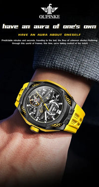 Top Luxury Men's Watches Personalized Fashion Hollow Out Fully Automatic Mechanical Watch Waterproof Luminous Wristwatch