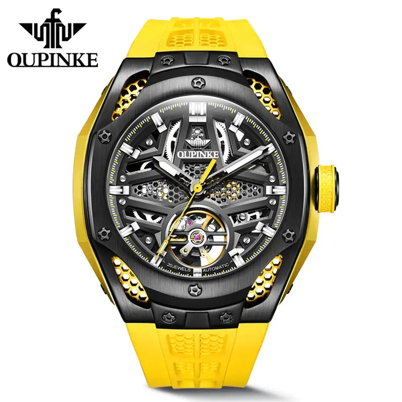 Top Luxury Men's Watches Personalized Fashion Hollow Out Fully Automatic Mechanical Watch Waterproof Luminous Wristwatch