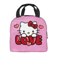 Benutzerdefinierte Hello Kitty Cat Lunchtasche, auslaufsichere Kühltasche, wärmeisoliert, Bento-Box für Frauen und Kinder, Picknick, Reise-Lebensmittel-Tragetaschen