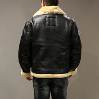 Conquer Winter in Style: B31850 Men's Shearling Bomber Jacket