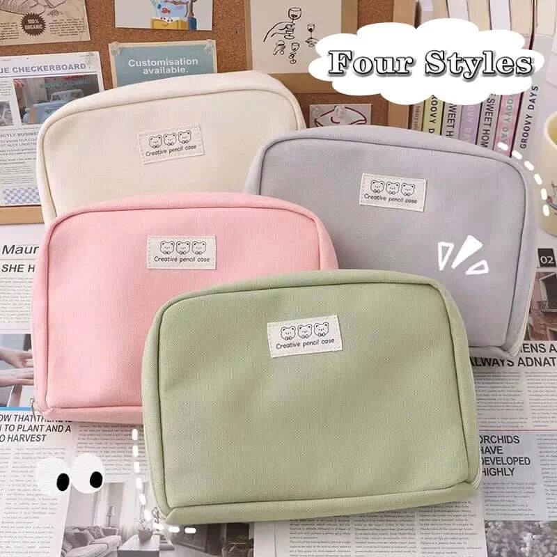 Trousses à crayons mignonnes grande capacité Kawaii sac pochette boîte pour filles fournitures de rentrée scolaire papeterie de bureau japonaise coréenne