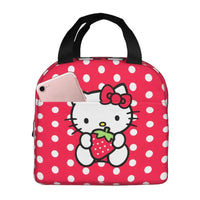 Benutzerdefinierte Hello Kitty Cat Lunchtasche, auslaufsichere Kühltasche, wärmeisoliert, Bento-Box für Frauen und Kinder, Picknick, Reise-Lebensmittel-Tragetaschen