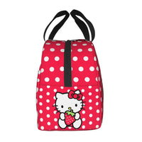 Benutzerdefinierte Hello Kitty Cat Lunchtasche, auslaufsichere Kühltasche, wärmeisoliert, Bento-Box für Frauen und Kinder, Picknick, Reise-Lebensmittel-Tragetaschen