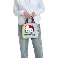 Benutzerdefinierte Hello Kitty Cat Lunchtasche, auslaufsichere Kühltasche, wärmeisoliert, Bento-Box für Frauen und Kinder, Picknick, Reise-Lebensmittel-Tragetaschen