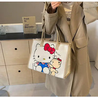 Miniso Hello Kitty Nouveau sac à main pour femme Sac à bandoulière tendance de haute qualité pour femme Sac de shopping de grande capacité pour fille