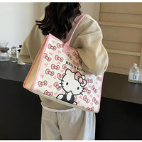 Miniso Hello Kitty Nouveau sac à main pour femme Sac à bandoulière tendance de haute qualité pour femme Sac de shopping de grande capacité pour fille