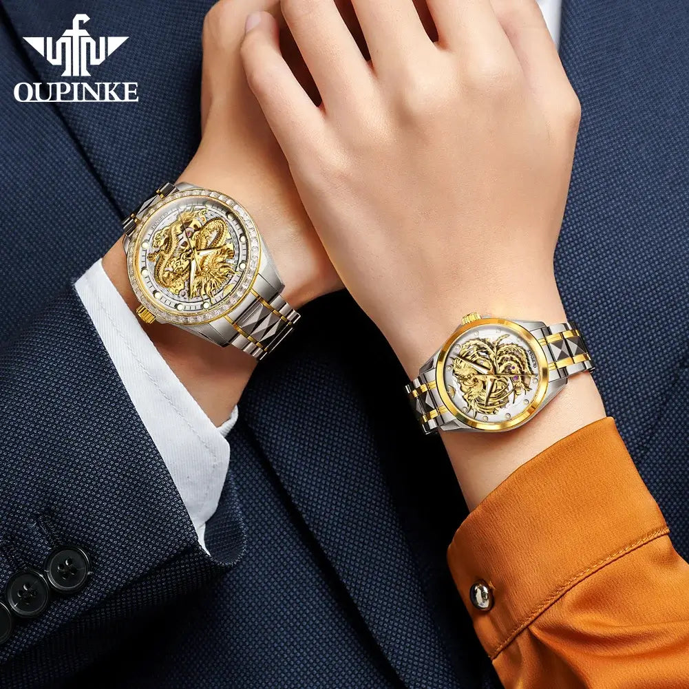 Original Trend Stainless Steel Luxury Waterproof Couple Watch Luminous Classic Fashion Automatic Mechanical Man Woman Watch