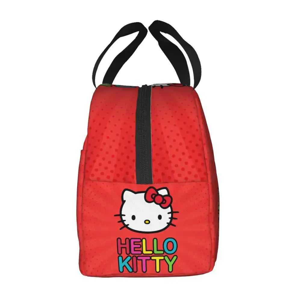 Benutzerdefinierte Hello Kitty Cat Lunchtasche, auslaufsichere Kühltasche, wärmeisoliert, Bento-Box für Frauen und Kinder, Picknick, Reise-Lebensmittel-Tragetaschen