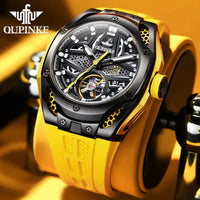 Top Luxury Men's Watches Personalized Fashion Hollow Out Fully Automatic Mechanical Watch Waterproof Luminous Wristwatch