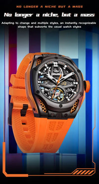 Top Luxury Men's Watches Personalized Fashion Hollow Out Fully Automatic Mechanical Watch Waterproof Luminous Wristwatch