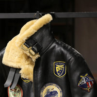 Conquer Winter in Style: B31850 Men's Shearling Bomber Jacket