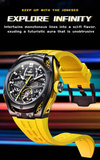 Top Luxury Men's Watches Personalized Fashion Hollow Out Fully Automatic Mechanical Watch Waterproof Luminous Wristwatch