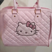 Sac fourre-tout médiéval Kawaii Cartoon Hellokitty sac à main en cuir souple mignon sac à bandoulière grande capacité sac de voyage de sortie cadeau d'anniversaire