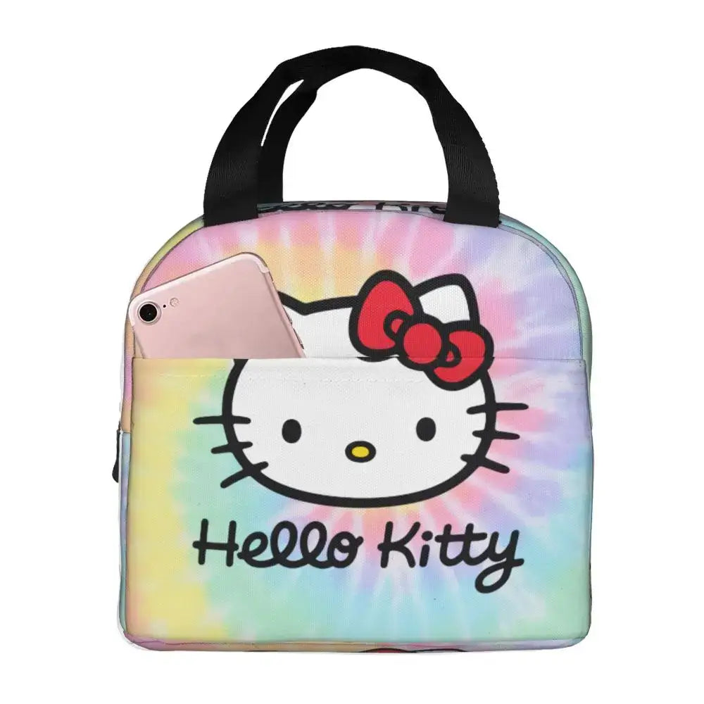 Benutzerdefinierte Hello Kitty Cat Lunchtasche, auslaufsichere Kühltasche, wärmeisoliert, Bento-Box für Frauen und Kinder, Picknick, Reise-Lebensmittel-Tragetaschen