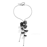 Chic Leaf Charm Necklace Drop Earrings for Women Petal Long Tassel Choker Jewelry Ladies 2024 New Party Gifts