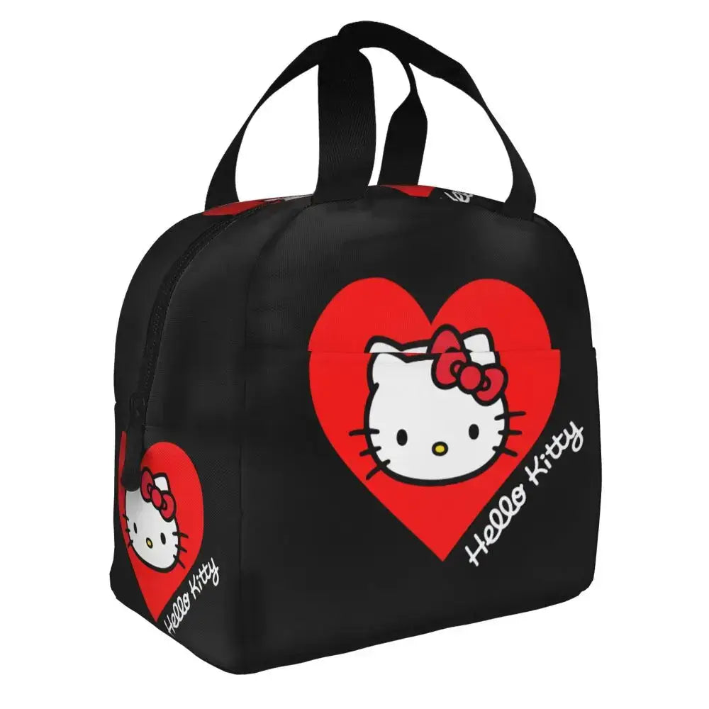 Benutzerdefinierte Hello Kitty Cat Lunchtasche, auslaufsichere Kühltasche, wärmeisoliert, Bento-Box für Frauen und Kinder, Picknick, Reise-Lebensmittel-Tragetaschen