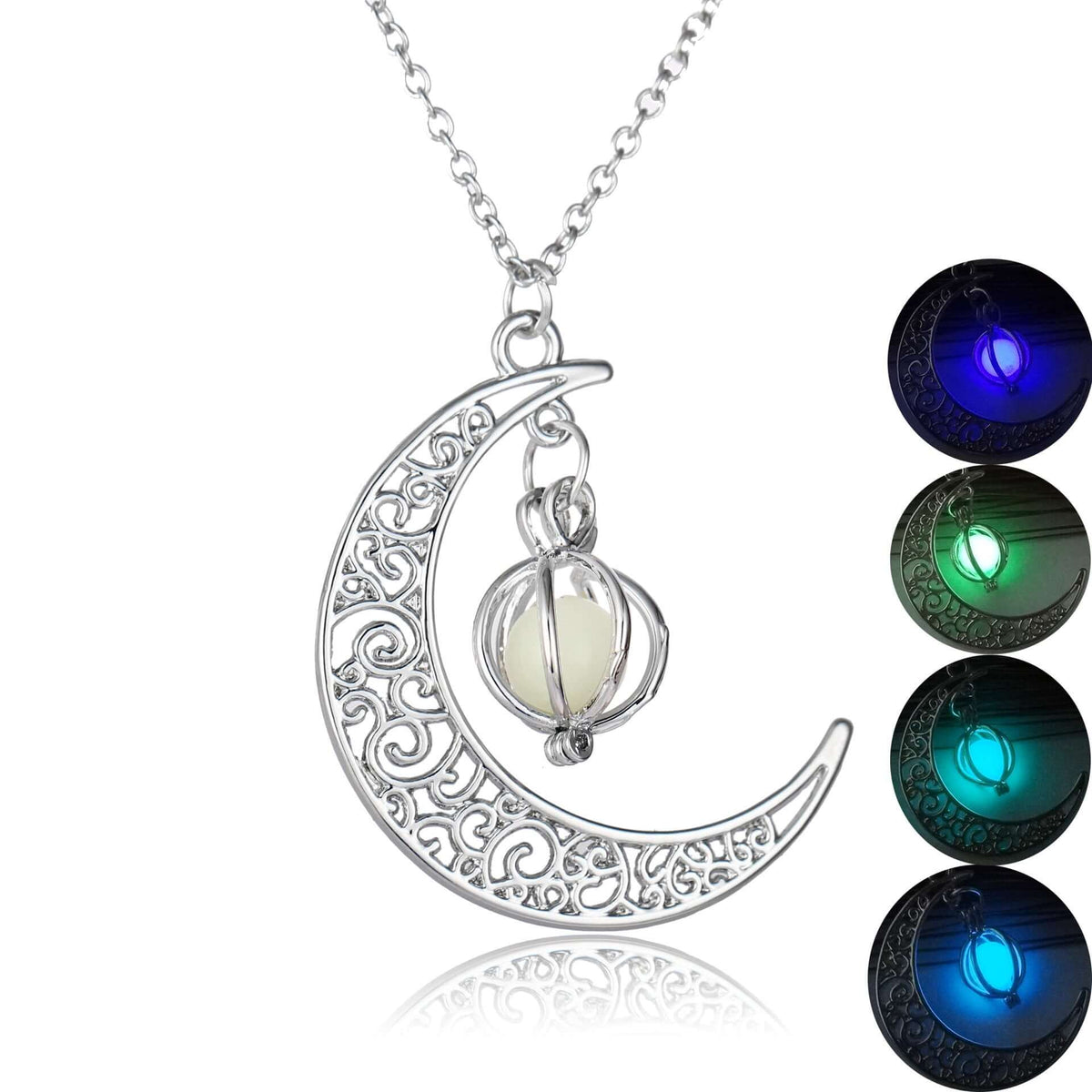 Collier de guérison en pierre naturelle brillante de lune à la mode pour femmes, cadeau, pendentif lumineux, bijoux