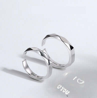 Surprise Love Projection Ring: Unique 925 Sterling Silver Jewelry for Couples