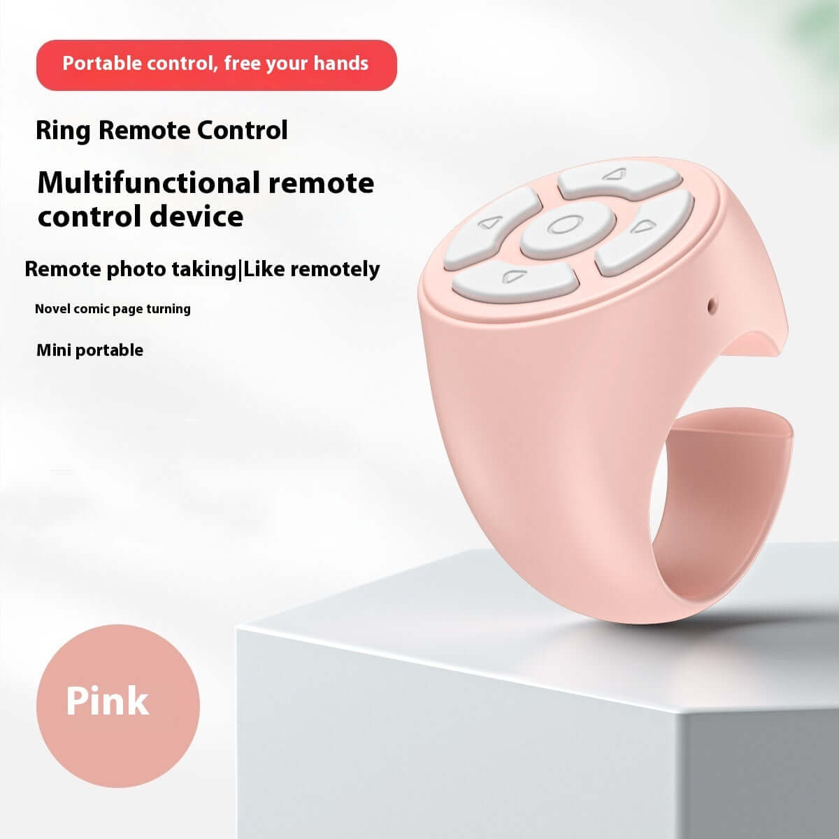 Smart Ring Remote Control - Hands-Free TikTok &amp; Camera Control