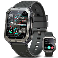 Sport Smart Watch with Bluetooth calling, fitness tracking, and rugged design for outdoor readiness.